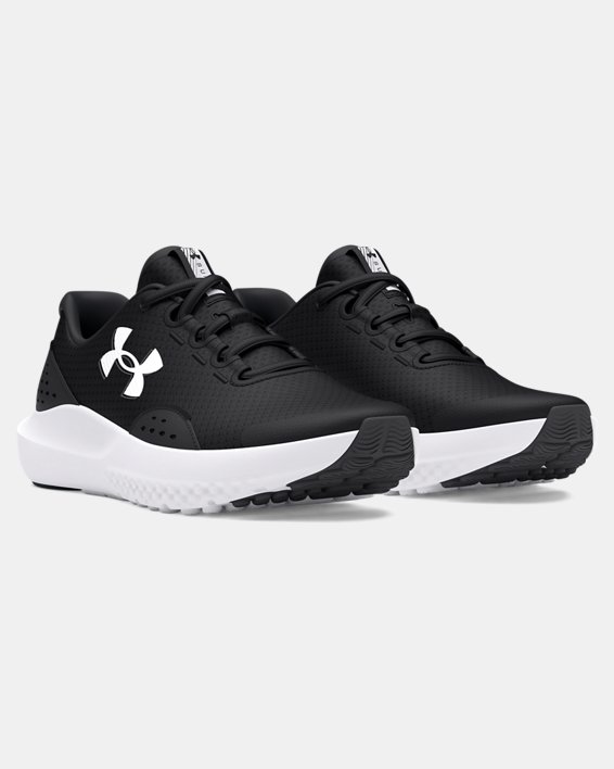 Boys' Grade School UA Surge 4 Running Shoes, Black, pdpMainDesktop image number 3
